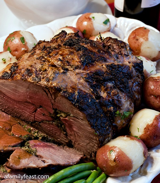 Roasted Boneless Lamb with Red Wine Pan Sauce A Family Feast