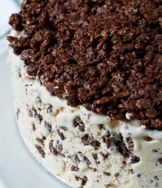 Nutella Crunch Ice Cream Cake
