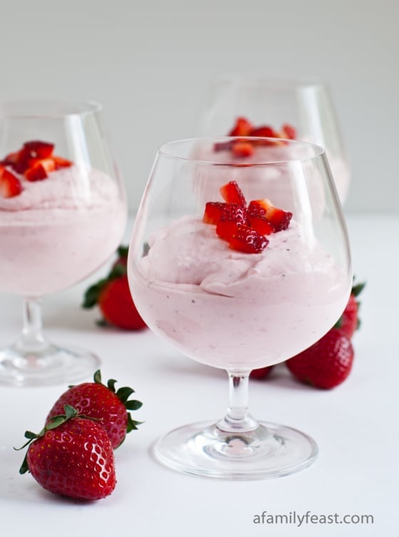 Strawberry Cheesecake Mousse - A Family Feast