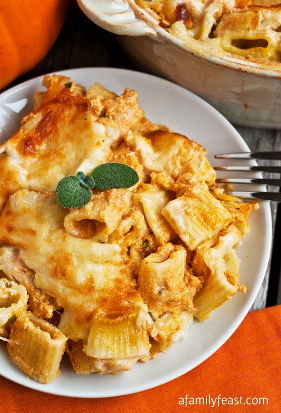 Creamy Pumpkin Pasta Bake - A Family Feast