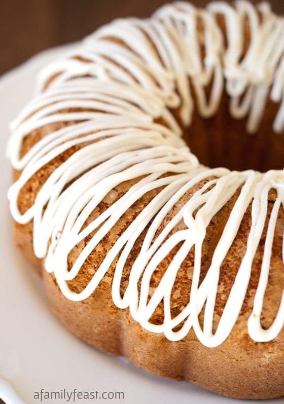 Spiced Eggnog Chocolate Chip Cake - A Family Feast