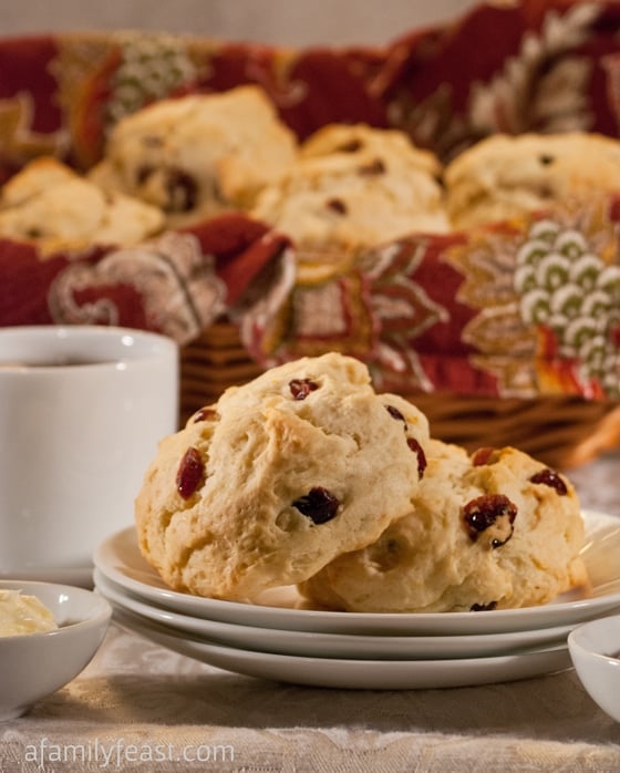 Cranberry Orange Scones - Seriously, the best scone recipe around! Great, super moist base recipe and you can change up the flavors!