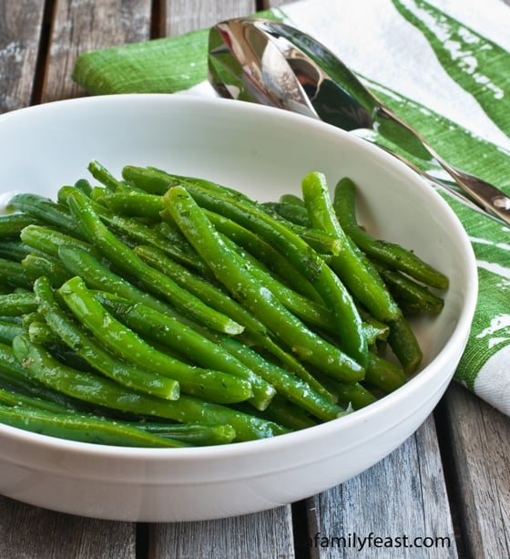 Green Beans with Tarragon - Fresh green beans with tarragon and garlic. The best green beans our guests have ever eaten!