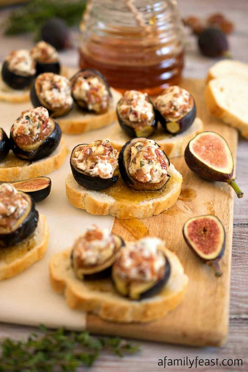 Baked Fig Crostini - A Family Feast