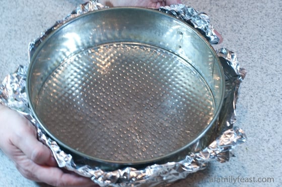 Water bath baking method with tinfoil