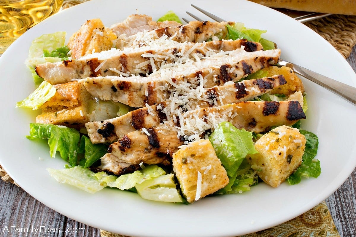 Caesar Salad with Grilled Caesar Chicken