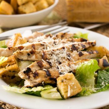 Caesar Salad with Grilled Caesar Chicken