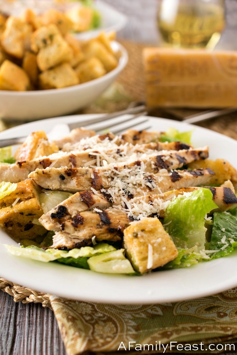 Caesar Salad with Grilled Caesar Chicken 