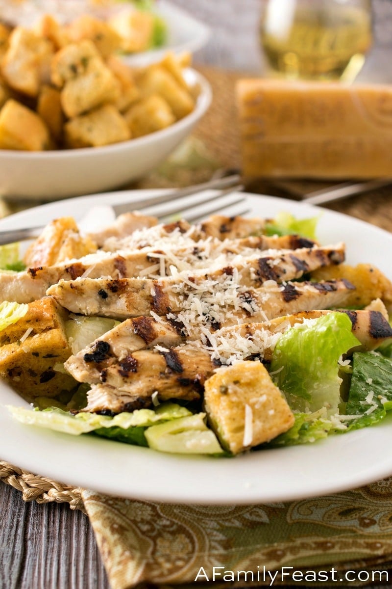 Caesar Salad with Grilled Caesar Chicken