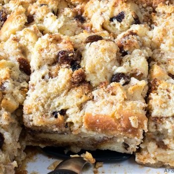 Cinnamon Roll Bread Pudding with Bourbon Sauce