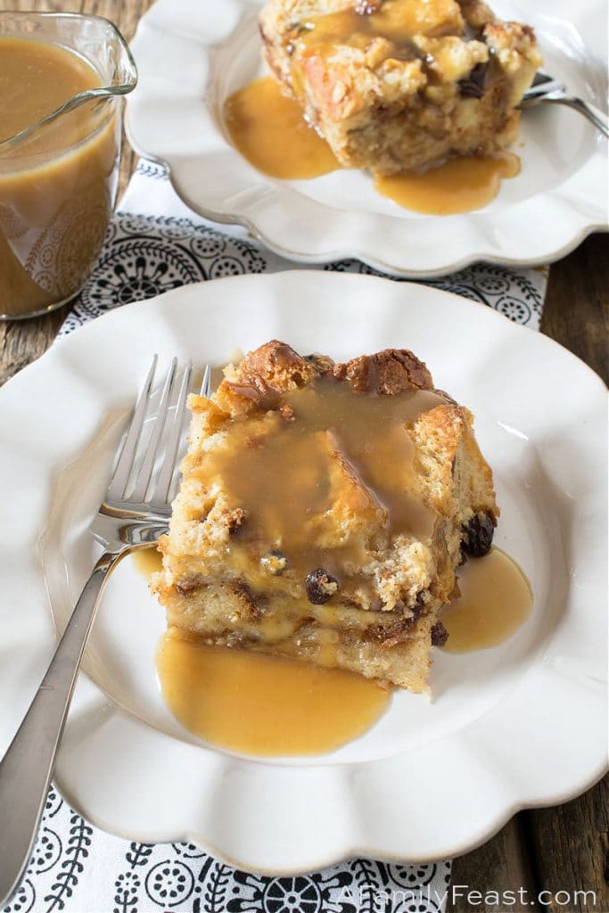 Cinnamon Roll Bread Pudding with Bourbon Sauce