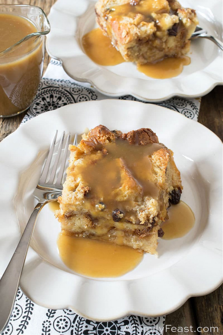 Cinnamon Roll Bread Pudding with Bourbon Sauce