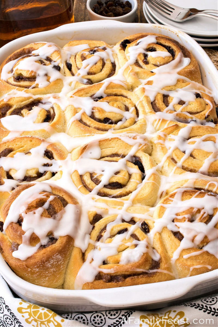 Cinnamon Rolls with BourbonSoaked Raisins