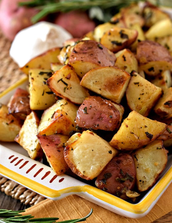 Tuscan Roasted Potatoes - A Family Feast