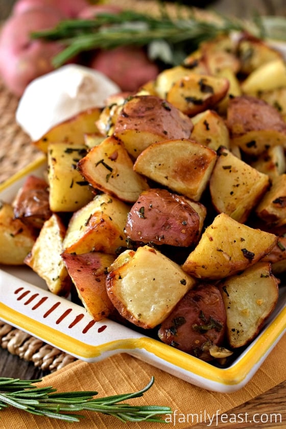 Tuscan Roasted Potatoes - A Family Feast