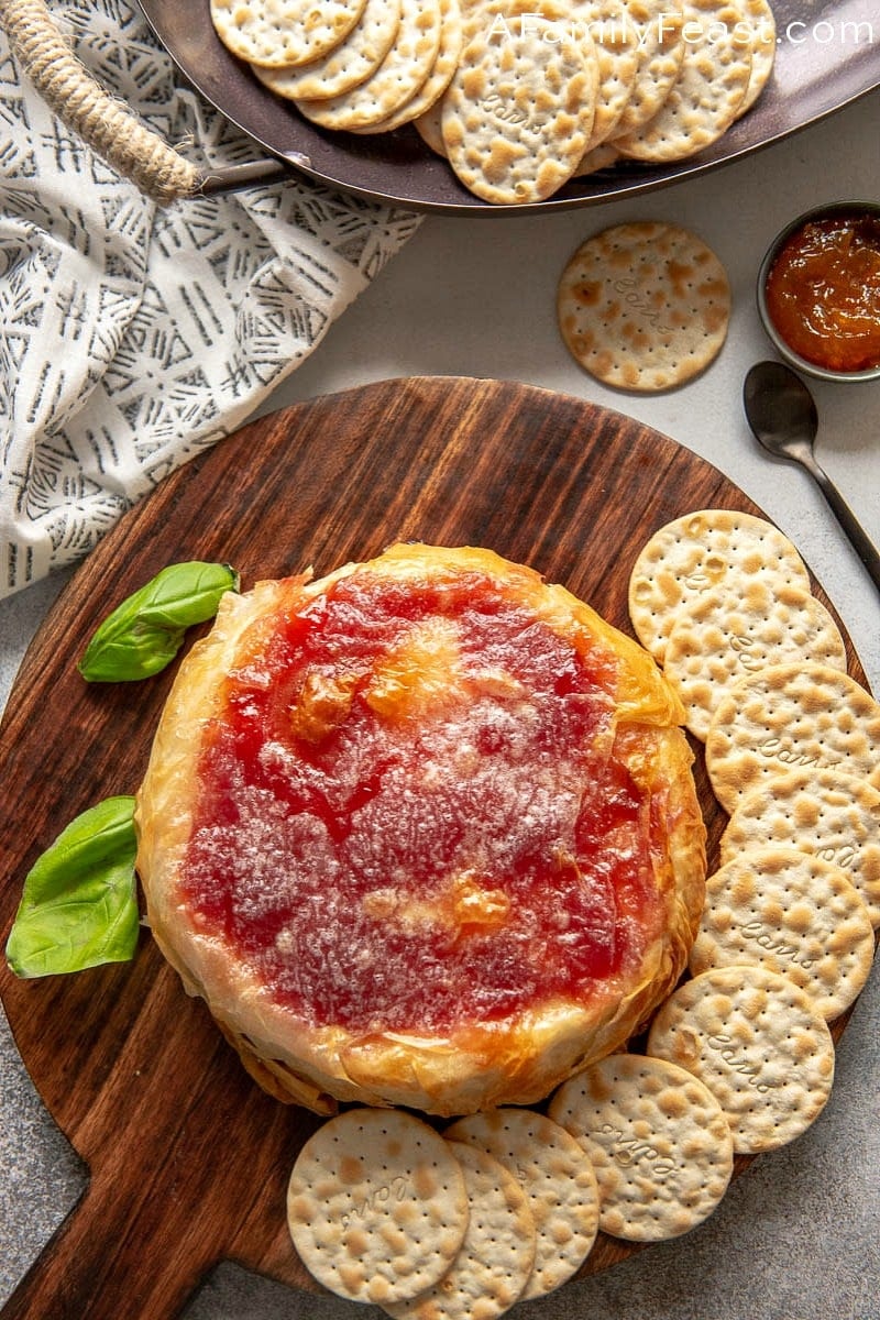 Baked Brie with Phyllo Dough and Jam