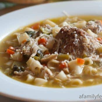 Italian Chicken Soup with Meatballs and Escarole - A Family Feast