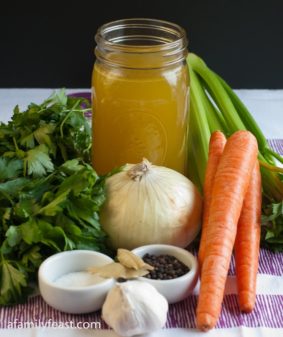 A great recipe for basic chicken stock - A Family Feast