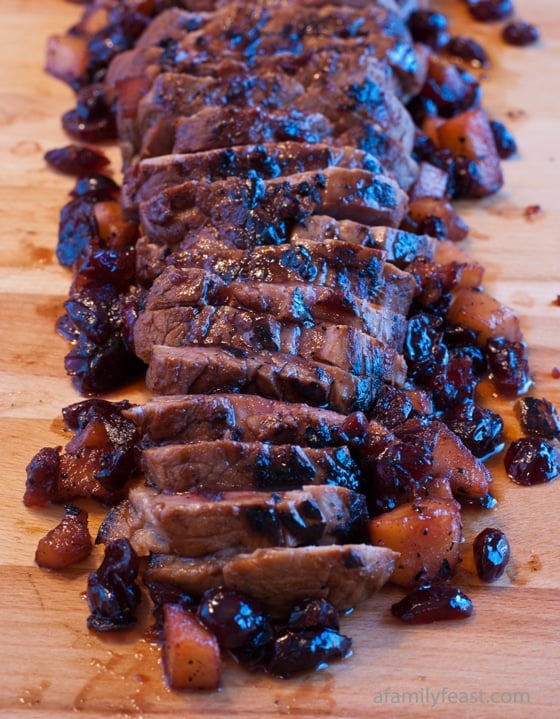 Pork Tenderloin with Pomegranate Pan Sauce - A Family Feast