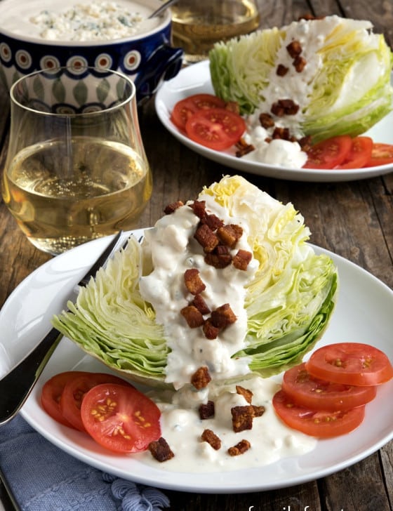 Roman Wedge Salad with Blue Cheese Dressing
