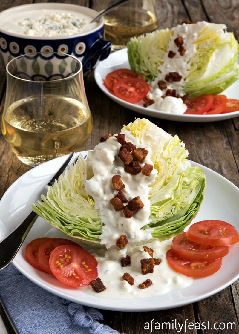 Roman Wedge Salad with Blue Cheese Dressing