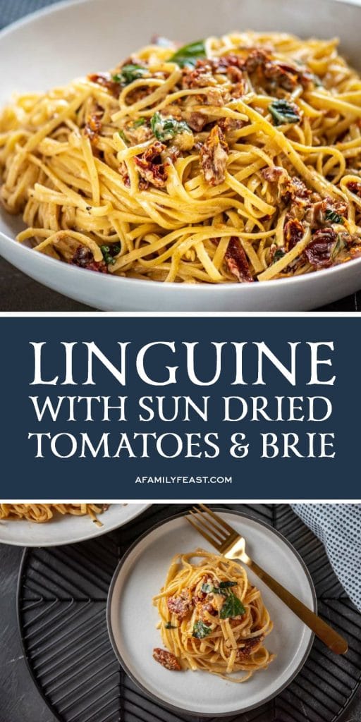 Linguine with Sun Dried Tomatoes and Brie