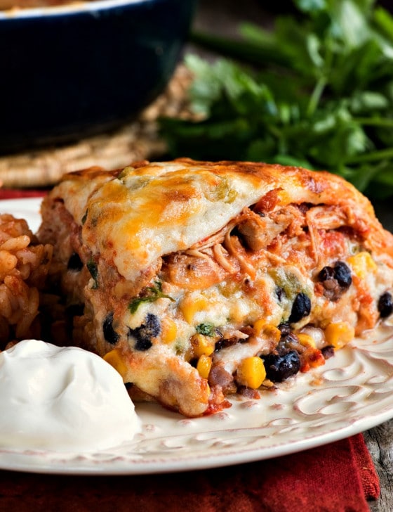 Mexican Lasagna with White Sauce - A Family Feast