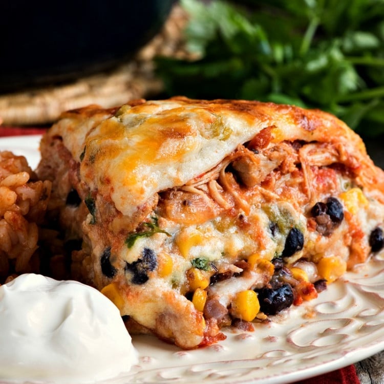 Mexican Lasagna with White Sauce - A Family Feast