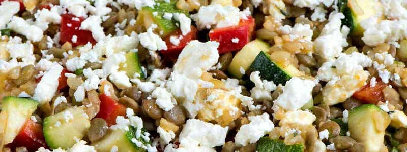 Lentils with Brown Rice and Feta - A Family Feast