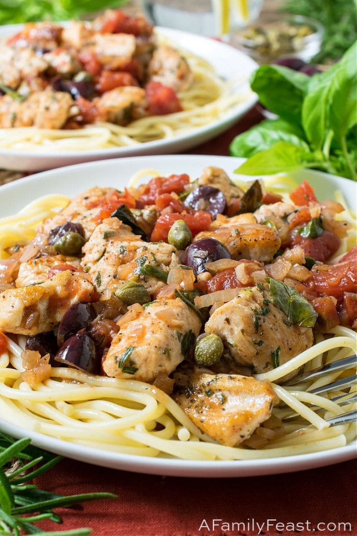 Zesty Chicken with Shallots, Capers and Olives A Family Feast