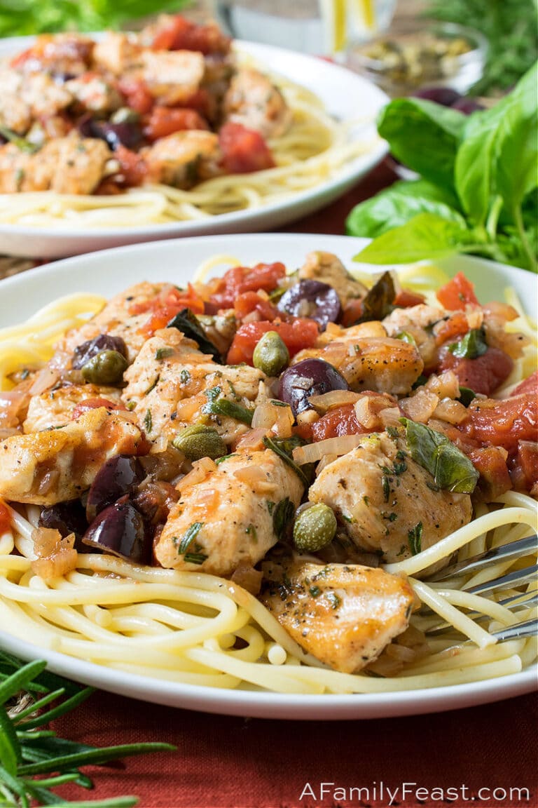 Zesty Chicken with Shallots, Capers and Olives A Family Feast