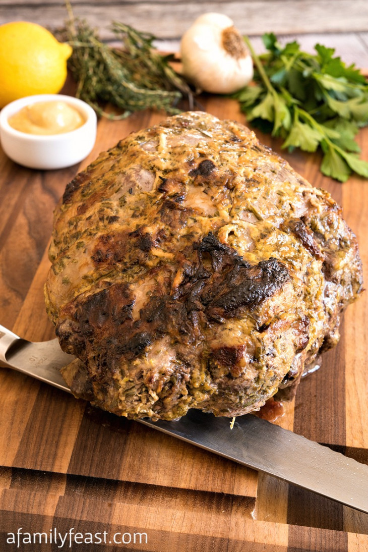 Roasted Boneless Lamb with Red Wine Pan Sauce A Family Feast®