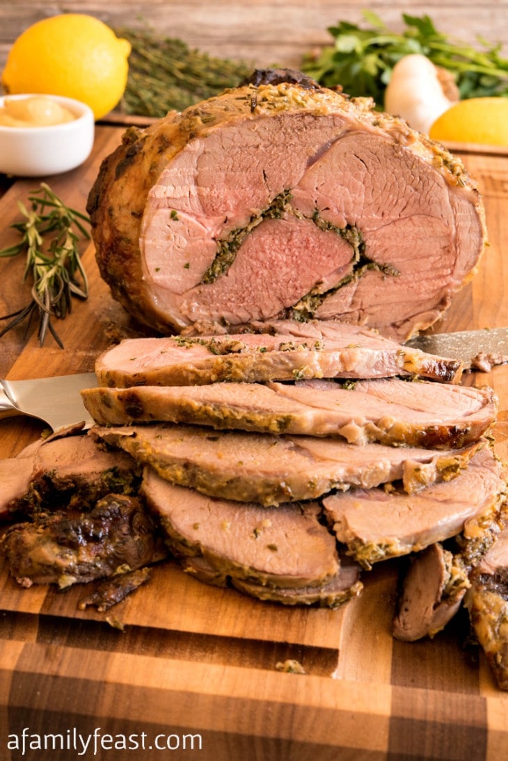 Roasted Boneless Lamb with Red Wine Pan Sauce A Family Feast®