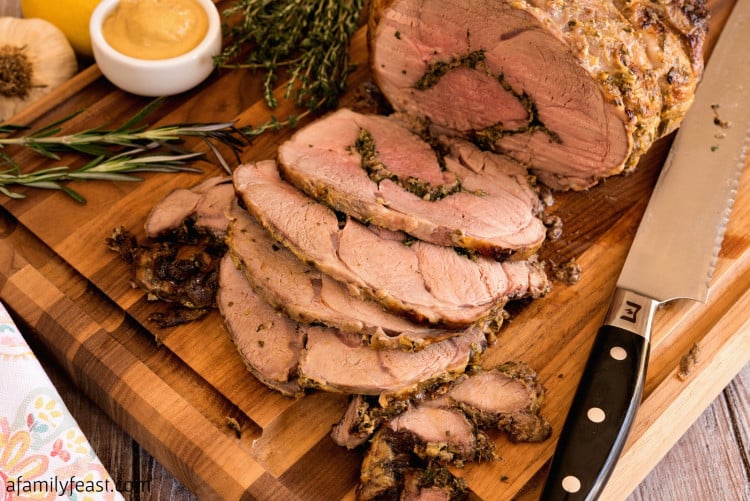 Roasted Boneless Lamb with Red Wine Pan Sauce A Family Feast®