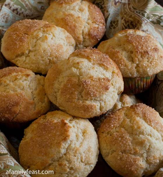 M moist and delicious Cream Cheese Muffins - lightly sweet with a crunchy, sugar topping.