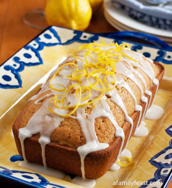 A moist and delicious lemon loaf cake with iced tea added for additional flavor. So good!