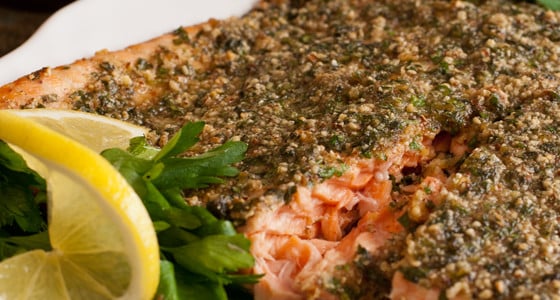 Herb Basted Salmon - A Family Feast
