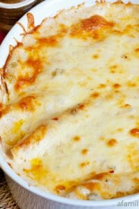 Chicken Enchiladas with White Sauce - A Family Feast