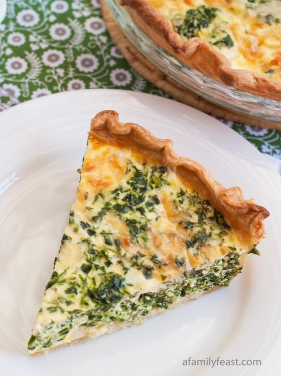 Spinach and Cheese Quiche - A Family Feast