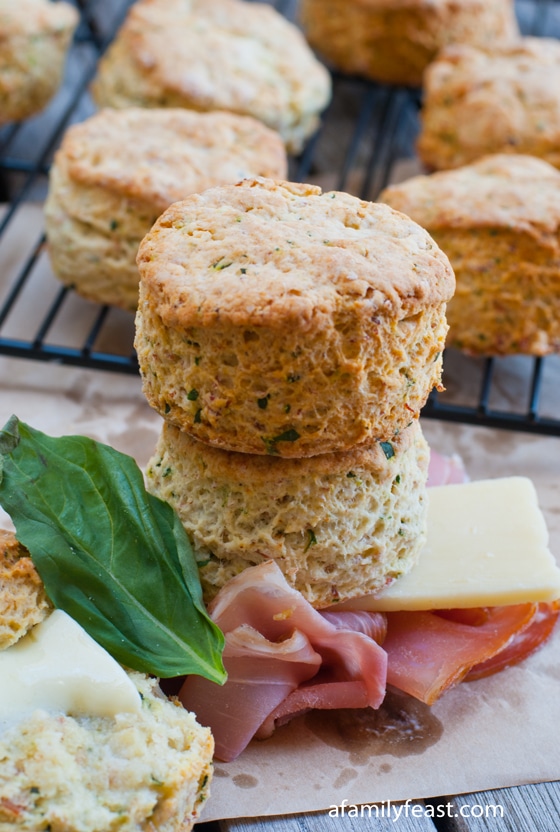 An amazingly delicious Prosciutto and Cheese Biscuit recipe - great as a side to soups or salads or made into an egg and cheese sandwich.