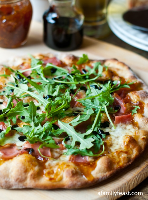 Prosciutto and Fig Pizza with Arugula - A Family Feast