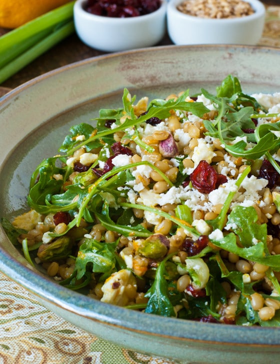 Wheatberry Salad with Cranberries, Feta and Orange Citronette - A Family Feast