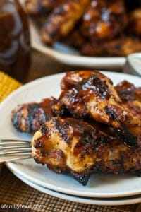 Bourbon Spice Barbecue Chicken Wings - A Family Feast