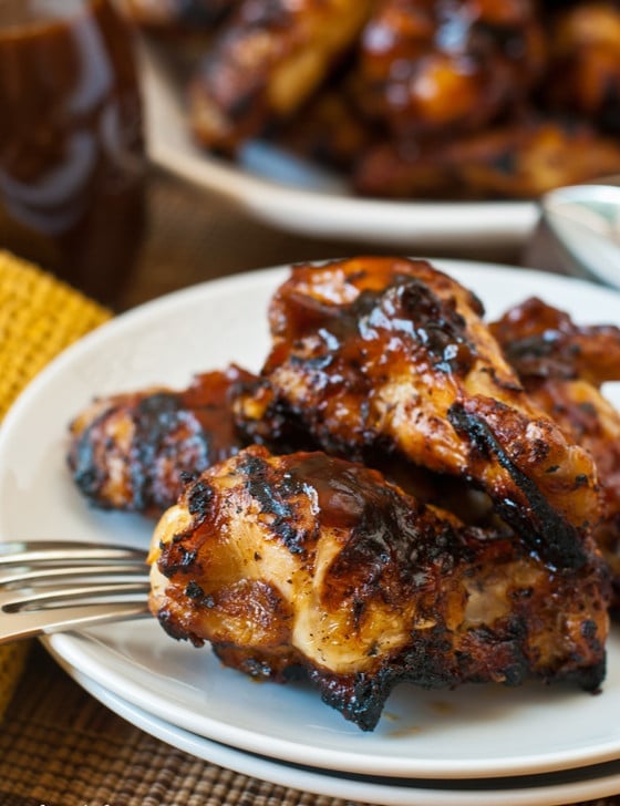 Bourbon Spice Barbecue Chicken Wings - A Family Feast
