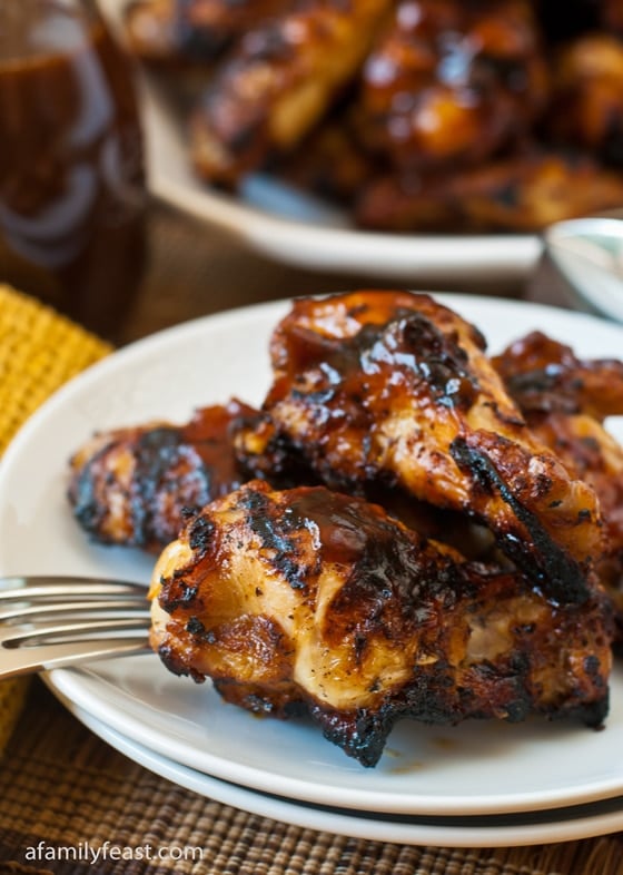 Bourbon Spice Barbecue Chicken Wings - A Family Feast