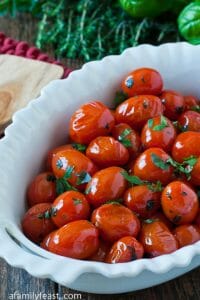 Pan Roasted Tomatoes with Herbs - A Family Feast
