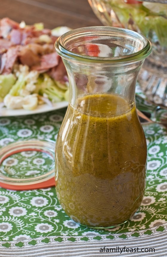 A terrific Greek Salad Dressing recipe inspired by the dressing served at Christo's Restaurant in Brockton, Massachusetts