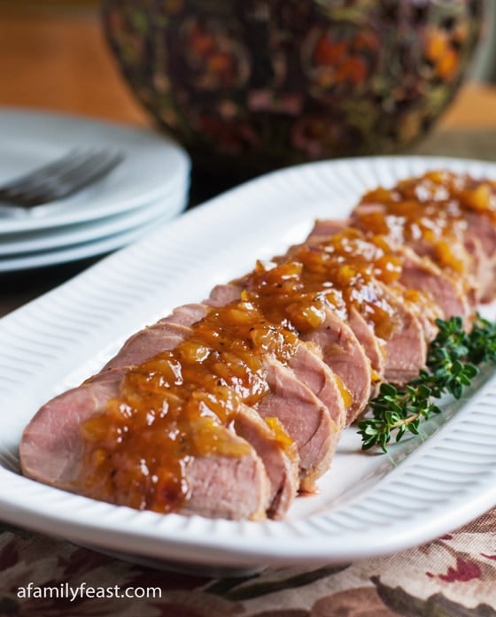 A simple and delicious recipe for Sweet and Sour Glazed Pork Tenderloin