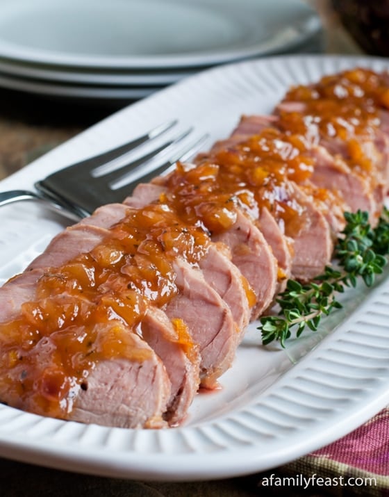 A simple and delicious recipe for Sweet and Sour Glazed Pork Tenderloin