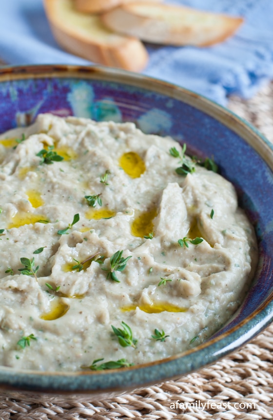 A simple and flavorful recipe for White Bean Dip. Delicious on a baguette slice or with crackers.
